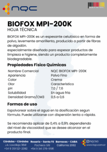 Ficha Tecnica - Biofox MPI-200K